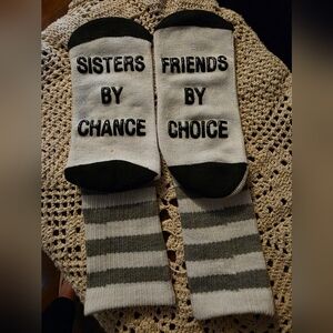 Sisters By Chance ~ Friends By Choice Socks